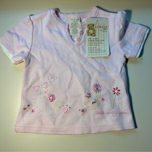 George Baby Organic | 100% Cotton Floral Tee | 3/6 Months
